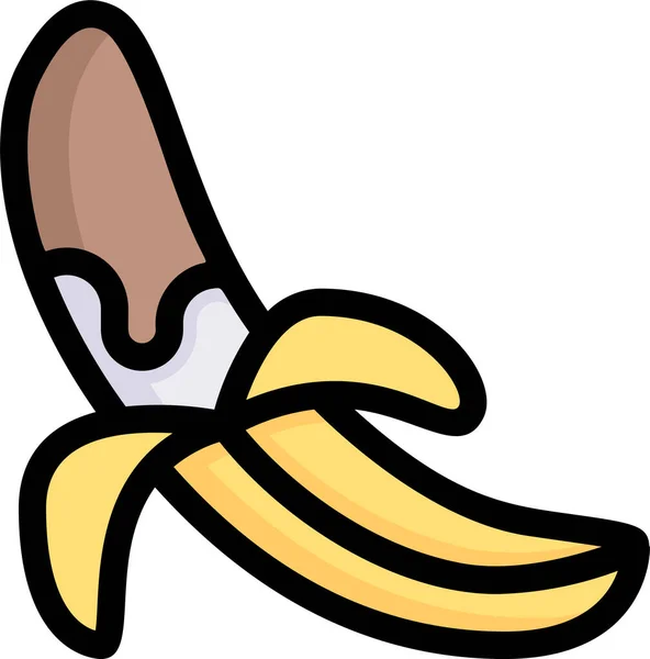 Banana Chocolate Fruit Icon Love Romance Category – Stock-vektor