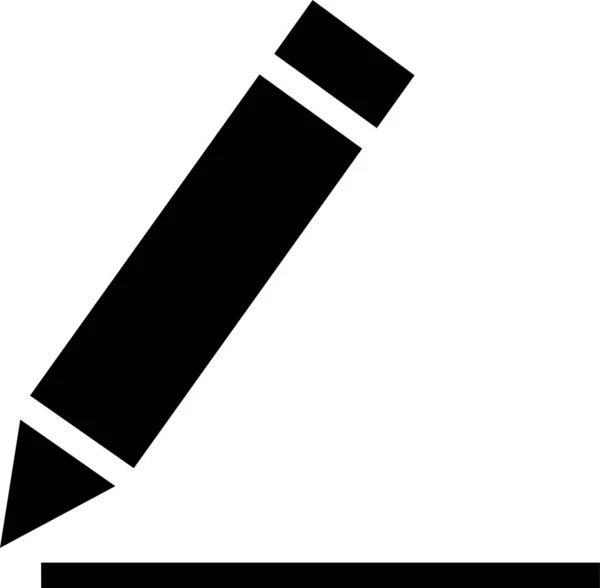 Edit Editor Letter Icon Solid Style — 图库矢量图片