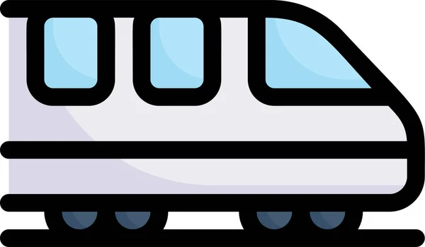 Icono Ferroviario Máquina Automotriz Categoría Vehículos Modos Transporte — Vector de stock