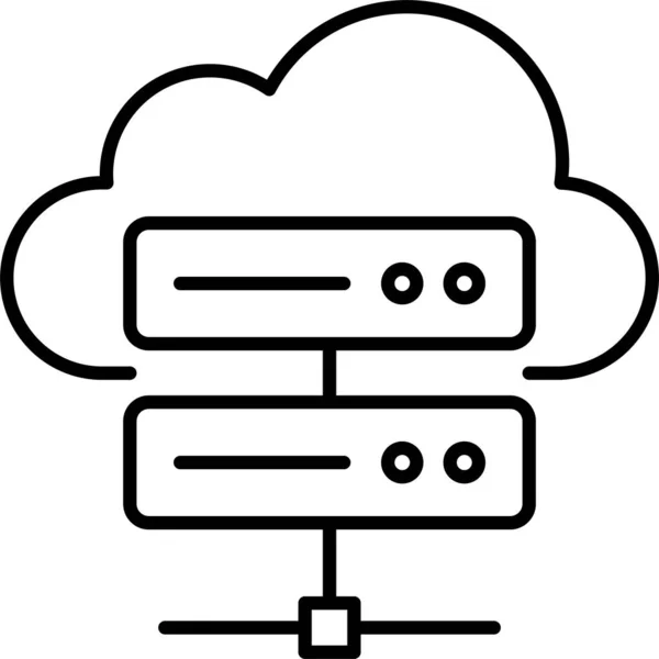 Icône Web Cloud Serveur — Image vectorielle