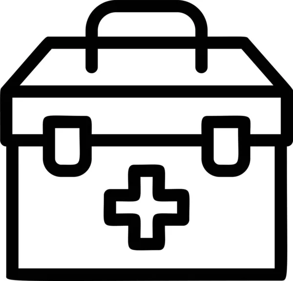 Klinik Erste Hilfe Tasche Erste Hilfe Box Symbol Der Kategorie — Stockvektor
