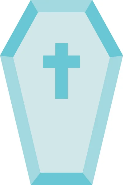 Muerte Funeraria Icono Cristiano — Vector de stock