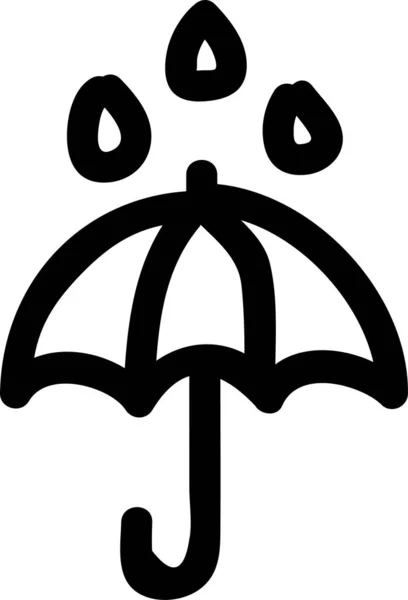 Protection Rain Safe Icon Handdrawn Style — Stock Vector