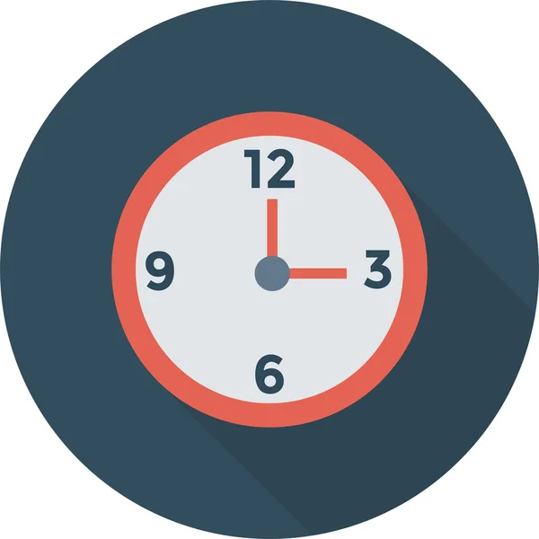 Alarm Clock Custom Icon Flat Style — Stock Vector