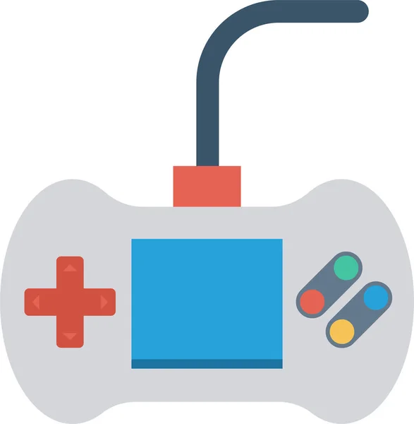 Controller Spiel Joypad Symbol Flachen Stil — Stockvektor