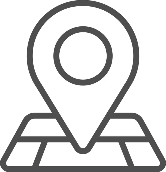 Map Gps Outline Icon Outline Style — Stockvektor