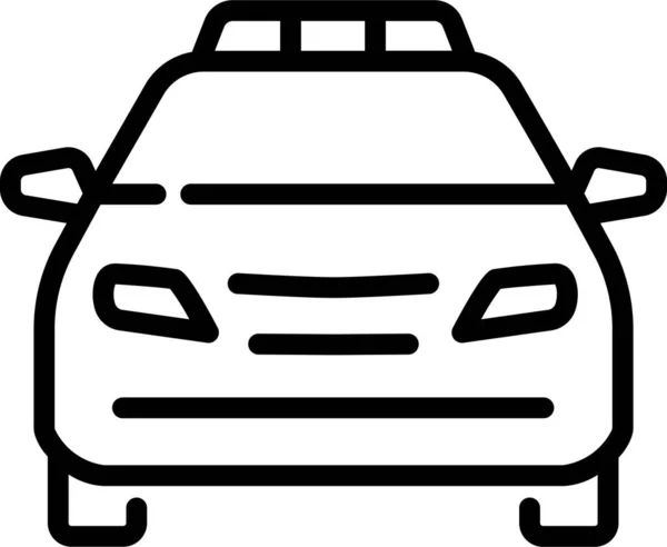 Car Cop Crime Icon Outline Style — Stock vektor