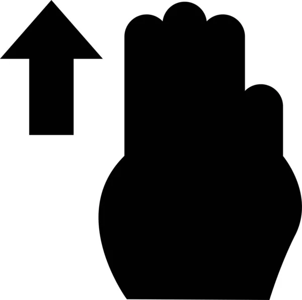 Arrow Pointer Slide Icon Solid Style — 图库矢量图片