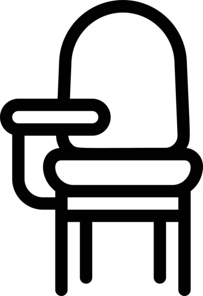 Desk Chair Education Icon — стоковый вектор