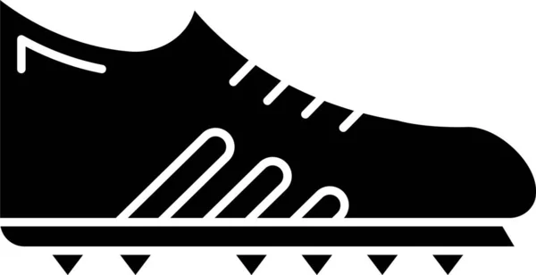 Bota Juego Zapato Icono Estilo Sólido — Vector de stock