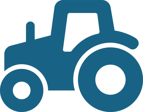 Agricultura Tractor Vehículo Icono Estilo Sólido — Vector de stock