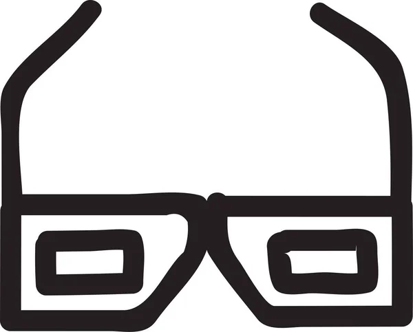 Óculos Óculos Ícone Saúde Estilo Esboço — Vetor de Stock