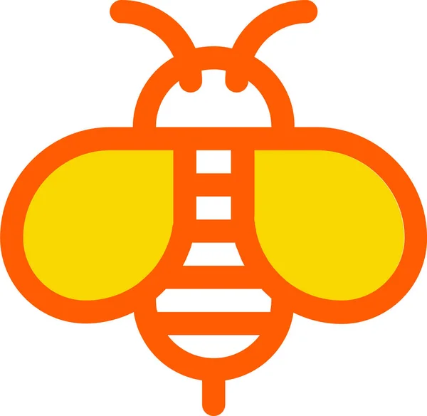 Apis Autumn Bee Icon Filled Outline Style — Stock vektor