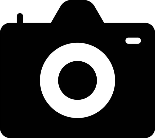 Camera Capture Apparaat Pictogram Massieve Stijl — Stockvector