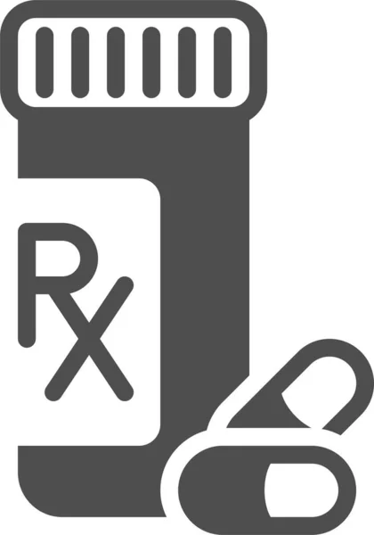 Tabletták Gyógyszer Gyógyszer Ikon — Stock Vector