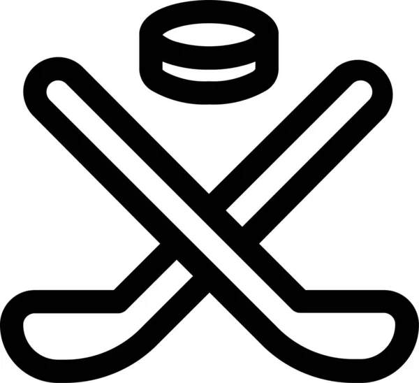Ijshockey Ijsseizoenen Icoon Outline Stijl — Stockvector