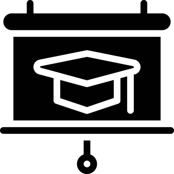 Ícone Apresentação Aprendizagem Educação Categoria Educação Escola Aprendizagem — Vetor de Stock