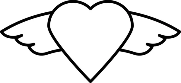 Herzensliebe Wie Eine Ikone Der Kategorie Liebesromantik — Stockvektor