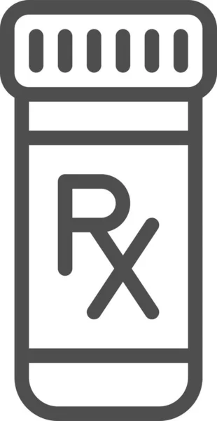 Таблетки Таблетки Пляшка Наркотиків Значок — стоковий вектор