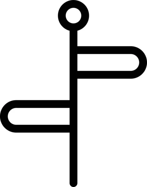 Board Richtungszeiger Symbol Umrissstil — Stockvektor