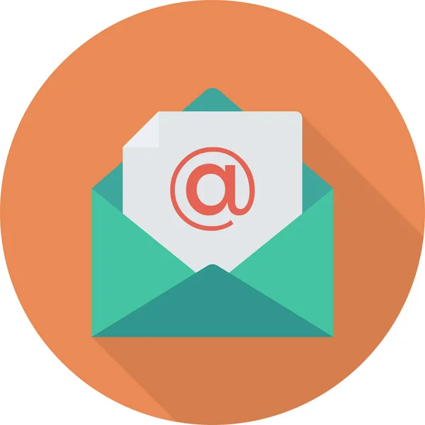 Mail Enveloppe Mail Icône Dans Style Plat — Image vectorielle