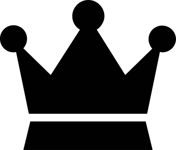Иконка Премиум Класса Оптимизации Короны Твердом Стиле — стоковый вектор