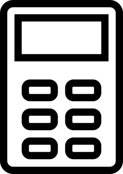 Accounting Calculation Calculator Icon Outline Style — Stock Vector