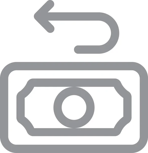 Ikona Kredytu Gotówkowego Commerce Zarysie — Wektor stockowy