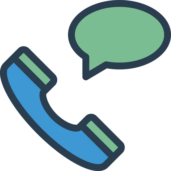 Icône Des Services Téléphoniques Appel Dans Style Contour Rempli — Image vectorielle