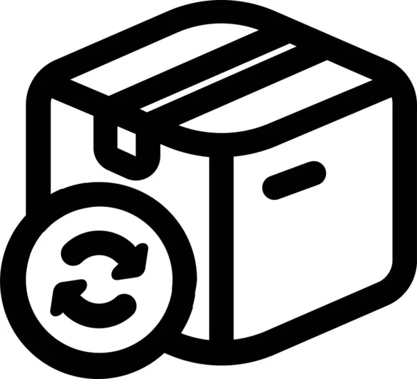 Box Delivery Logistic Symbol Umriss Stil — Stockvektor
