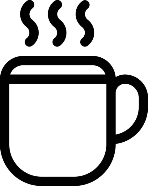 Καφέ Ποτό Ζεστό Σοκολάτα Εικονίδιο Στο Περίγραμμα Στυλ — Διανυσματικό Αρχείο