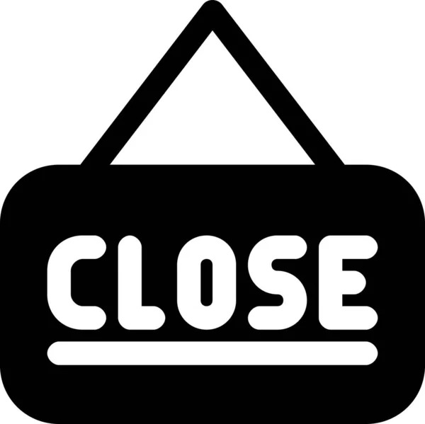 Μαύρη Παρασκευή Close Commerce Icon Συμπαγές Στυλ — Διανυσματικό Αρχείο