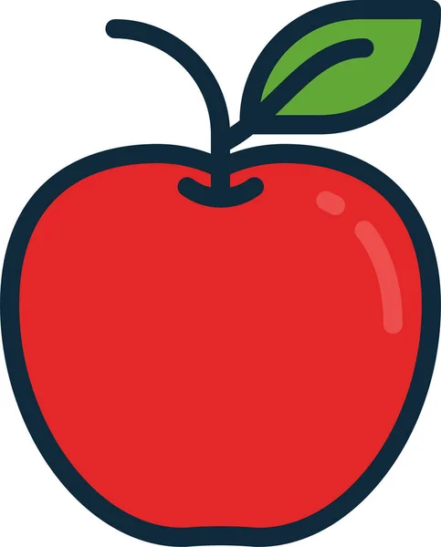 Яблуко Назад Піктограми Шкільної Освіти Заповненому Стилі — стоковий вектор