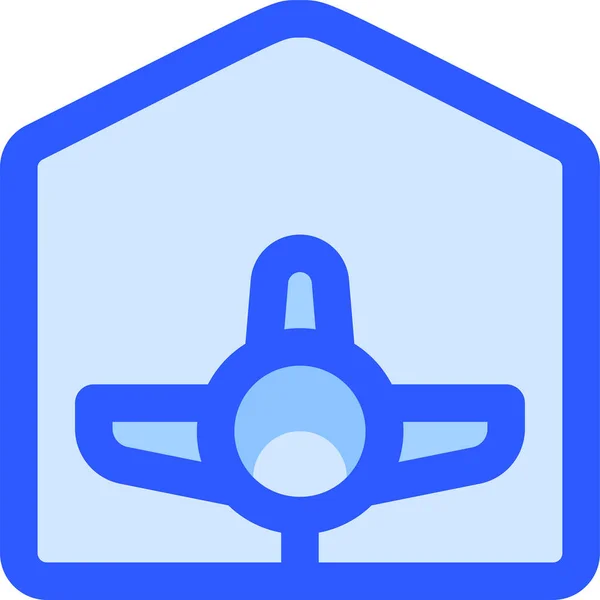 Icône Hangar Vol Aéroport — Image vectorielle