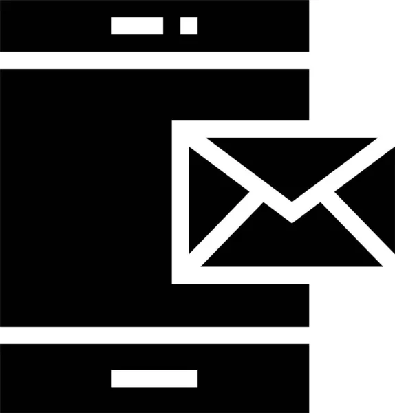 Mail Εικονίδιο Μασάζ Ηλεκτρονικού Ταχυδρομείου Στερεά Στυλ — Διανυσματικό Αρχείο