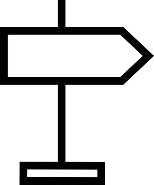 Checkpoint Zielrichtung Symbol Umrissstil — Stockvektor
