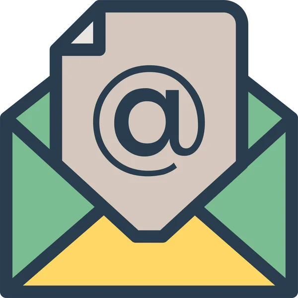 Icône Enveloppe Email Affaires Dans Modèle Rempli Contour — Image vectorielle