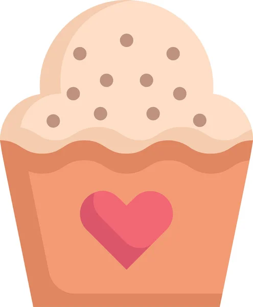 Cake Heart Love Icon Love Romance Category — 图库矢量图片