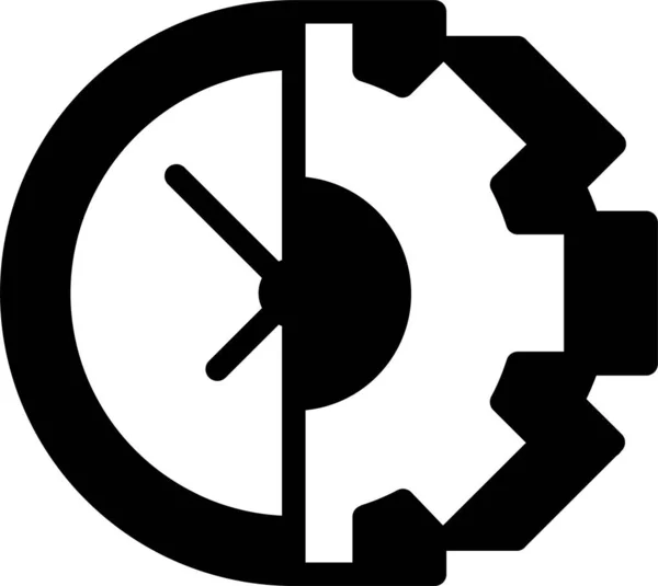 Reloj Negocios Nuevo Icono Negocio Estilo Sólido — Archivo Imágenes Vectoriales