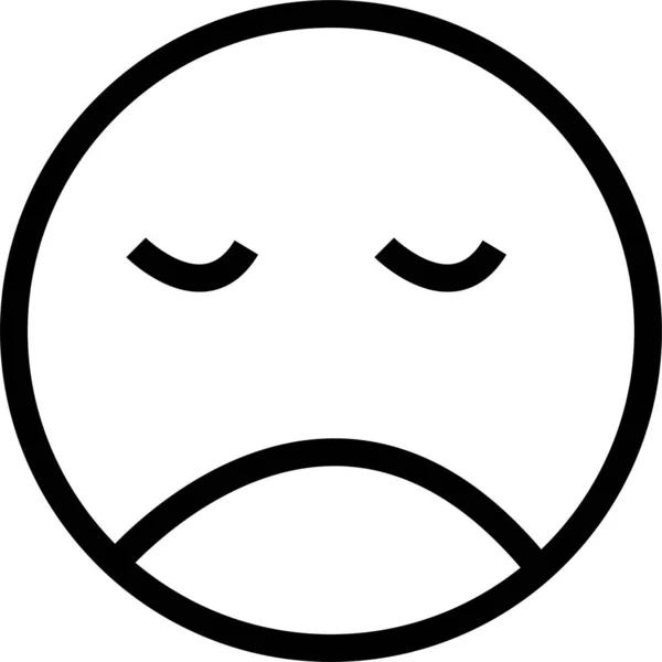 Emoji Emoción Icono Esencial Estilo Del Esquema — Archivo Imágenes Vectoriales