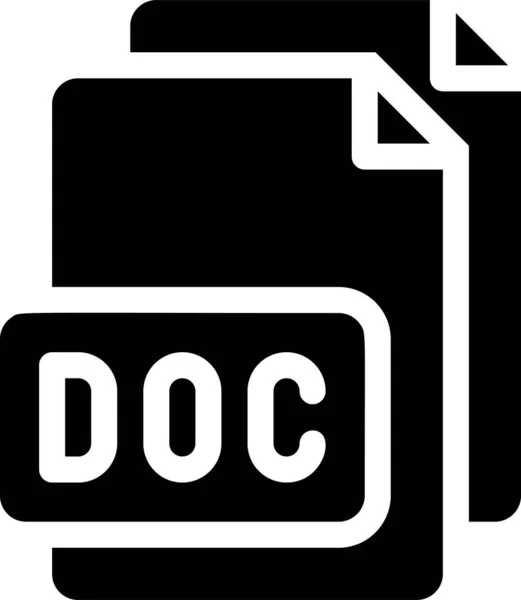 Doc Documenta Icono Learning Categoría Educación Escuela Aprendizaje — Vector de stock