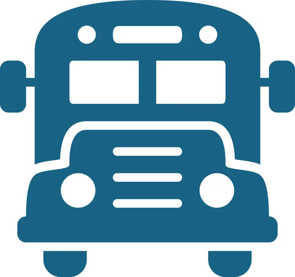 Bus Bus Vehicle Icon Solid Style — 스톡 벡터