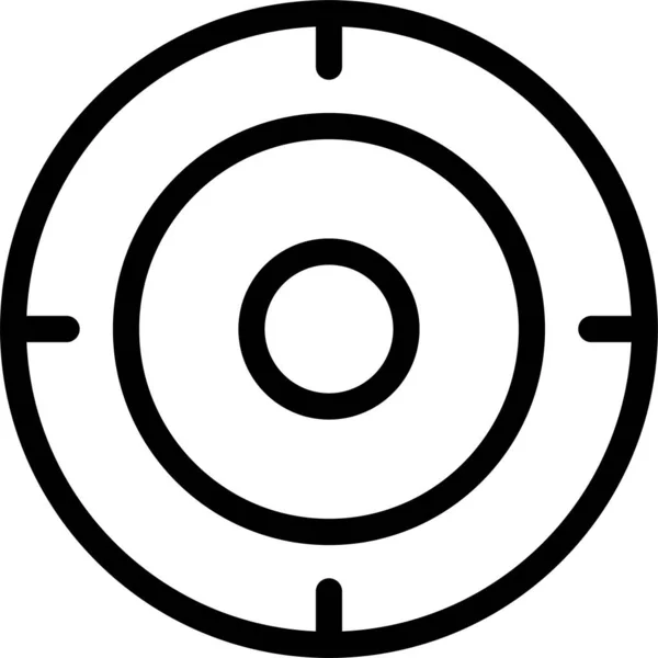 Значок Цілі Фокусу Стилі Контурів — стоковий вектор