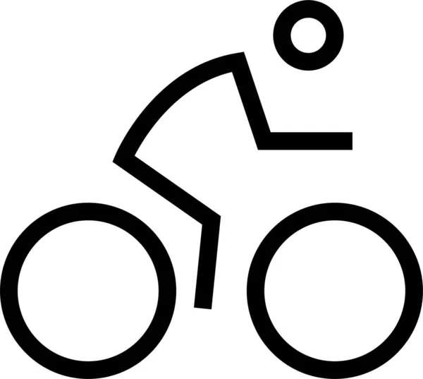 Bicicletta Bicicletta Icona Del Ciclo Stile Contorno — Vettoriale Stock