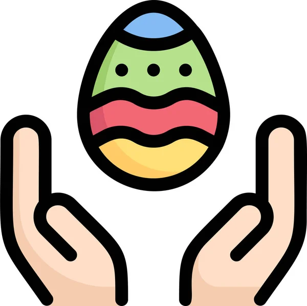 Easter Day Easter Egg Egg Icon Easter Category — Stock Vector