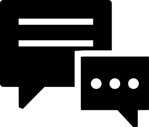 Εικονίδιο Επικοινωνίας Bubble Chat Συμπαγές Στυλ — Διανυσματικό Αρχείο