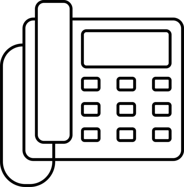 Ikona Pevné Telefonní Linky — Stockový vektor