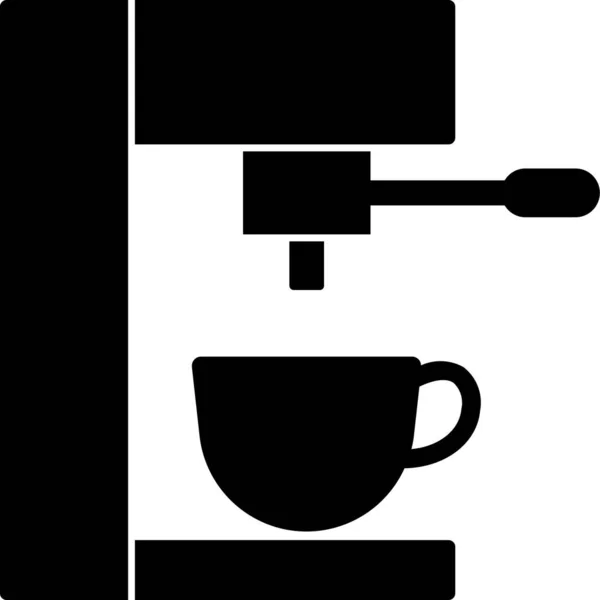 Kawiarnia Ekspres Kawy Ikona Solidnym Stylu — Wektor stockowy
