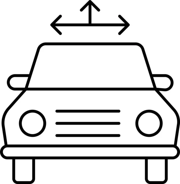 Car Travel Vehicle Icon Outline Style — Stock Vector