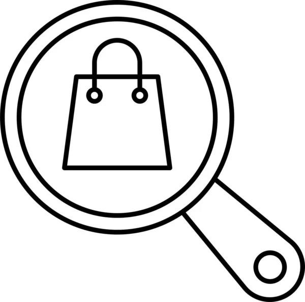 Bag Find Search Icon — Stock Vector